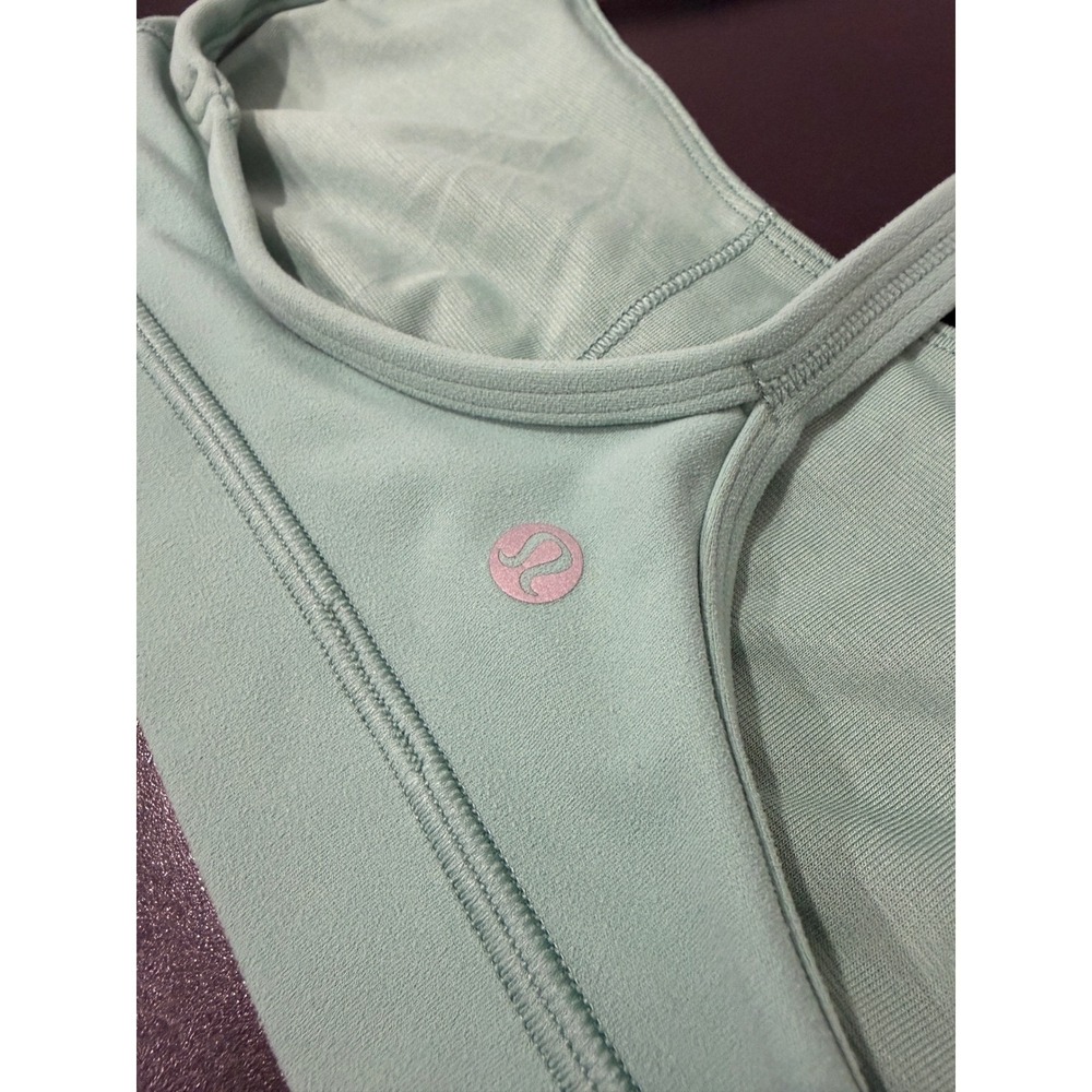 Lululemon Flow Y Nulu Bra Wild Mint Light Support A-C Cups W2DH5S Size 6 - Picture 6 of 10